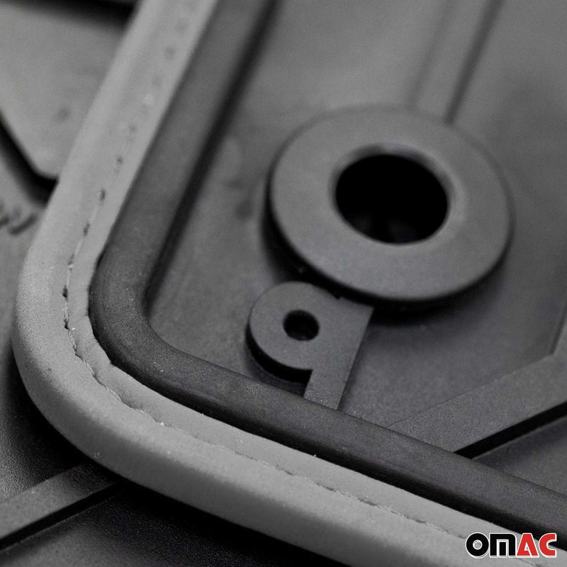 Fußmatten Gummimatten Antirutsch für VW Fox 2003-2011 1.Reihe Schwarz Grau 2 tlg