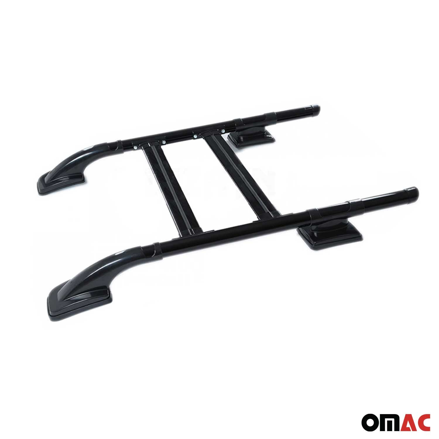 Dachreling & Dachträger Satz für Ford Ranger Double Cab 2007-2012 Alu Schwarz 4x