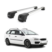 Dachträger für Ford Focus II Kombi 2008-2010 Facelift Aluminium 75kg Grau 2tlg