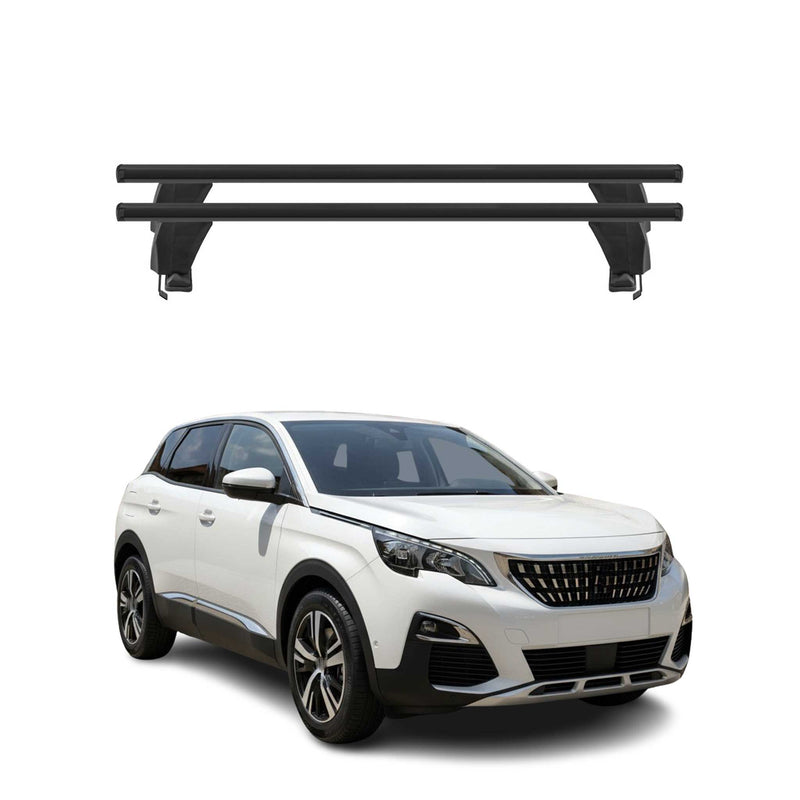 Menabo Dachträger Grundtäger für Peugeot 3008 2016-2020 Pre-FL 50kg Alu Schwarz