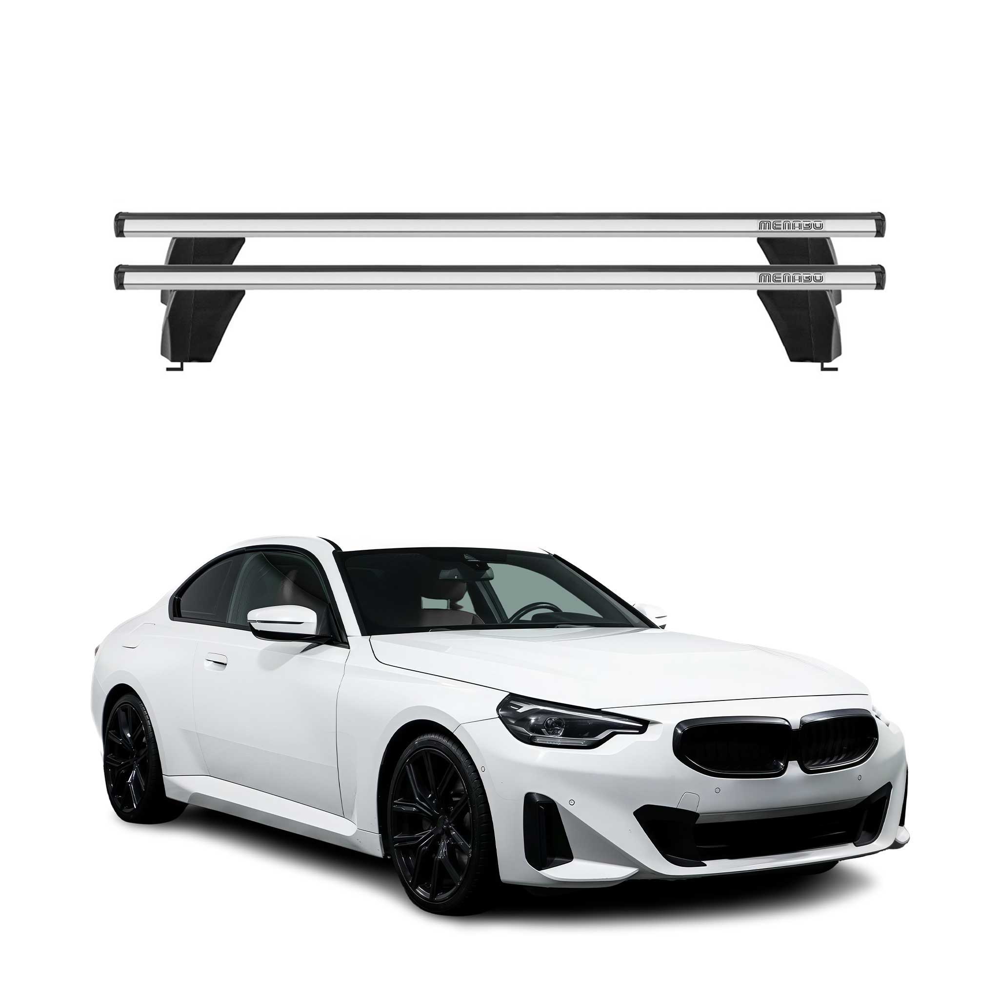 Menabo Dachträger Grundtäger für BMW 8er G16 Gran Coupé 2019-2026 Alu Silber 2x