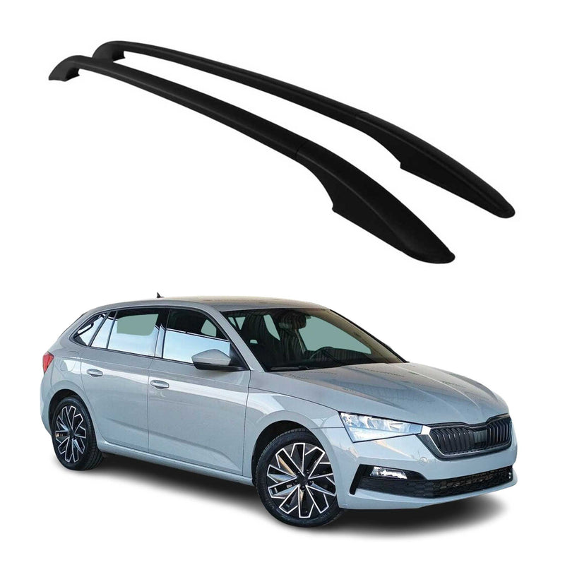 Aluminium Dachreling Relingträger für Skoda Scala 2019-2024 Schwarz 2x