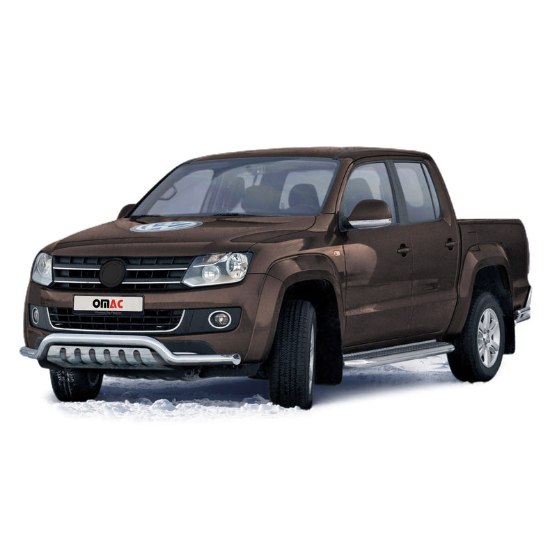 Edelstahl Frontschutzbügel für VW Amarok 2010-2016 Edelstahl mit ABE Silber