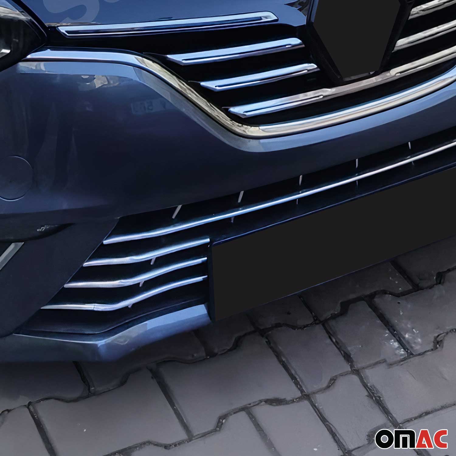 Kühlergrill Leisten Grillleisten für Renault Megane 2016-2022 Edelstahl Chrom 7x