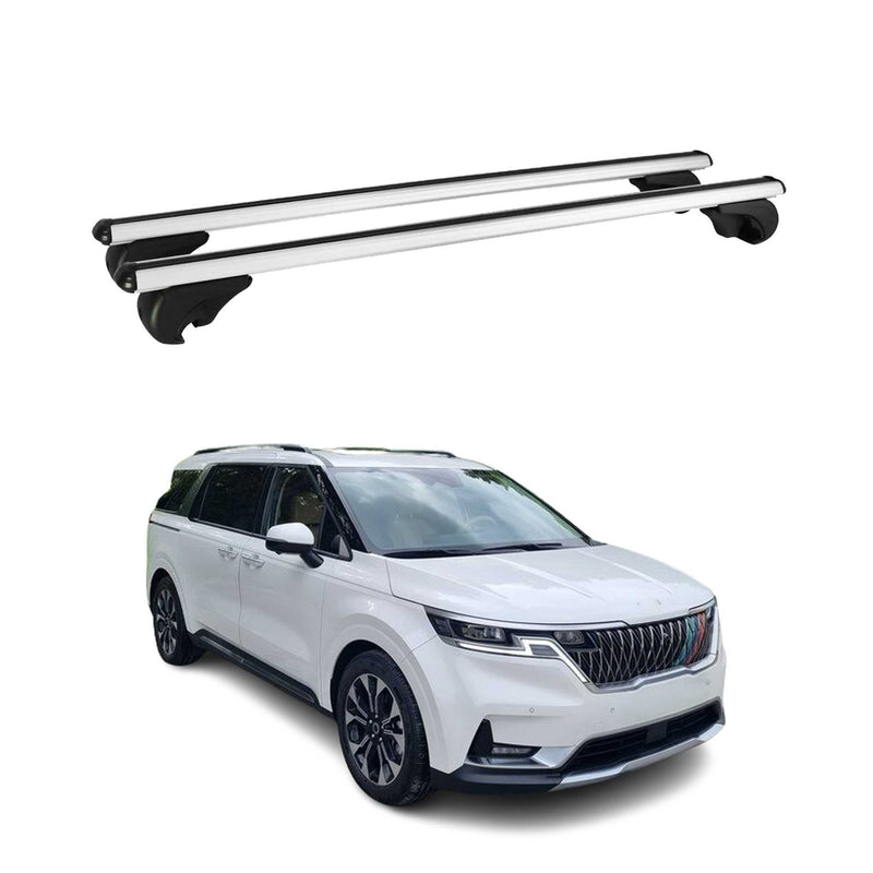 Dachträger Grundtäger für Kia Carnival 2020-2025 75kg Aluminium Silber 2 tlg