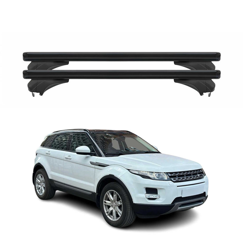Menabo Dachträger für Land Rover Range Rover Evoque L538 2011-18 Alu Schwarz 2x