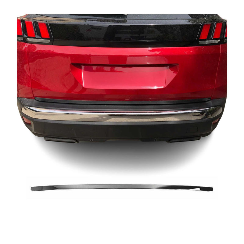 Kofferraumleiste Heckleiste für Peugeot 3008 2016-2023 Untere Edelstahl Dunkel