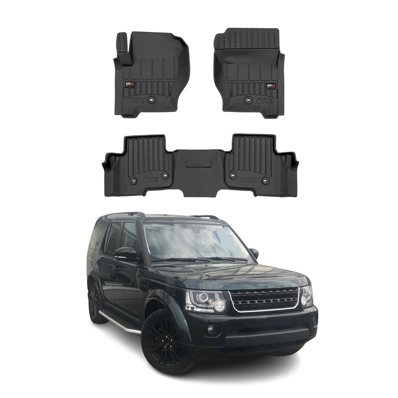OMAC Gummi Fußmatten für Land Rover Discovery 4 2009-2017 Premium TPE Schwarz 3x