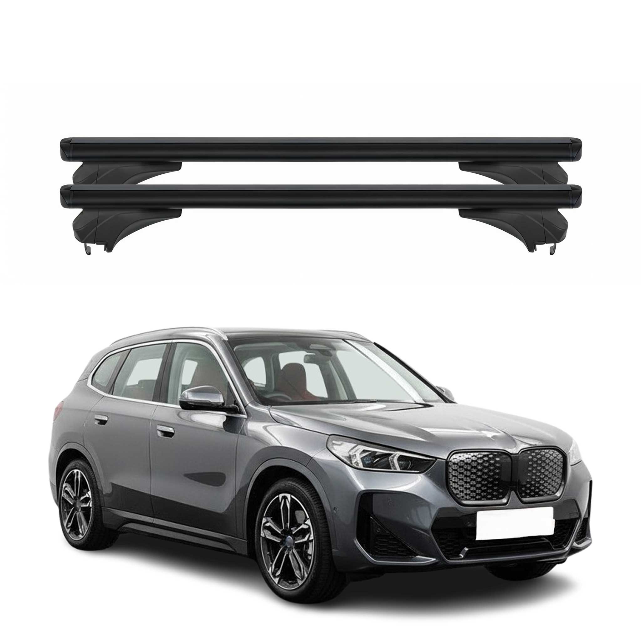 Menabo Dachträger Grundtäger für BMW iX1 U11 2022-2026 Aluminium Schwarz 2 tlg