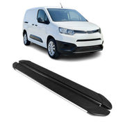 Seitenschweller Trittbretter für Toyota Proace City 2019-2026 Van L2 Silber  tlg