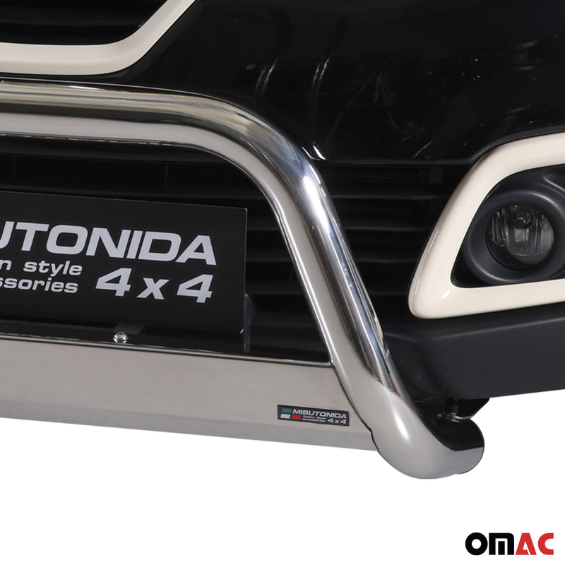 Frontbügel Frontschutzbügel für Renault Captur 2013-2017 ø63mm Stahl Silber