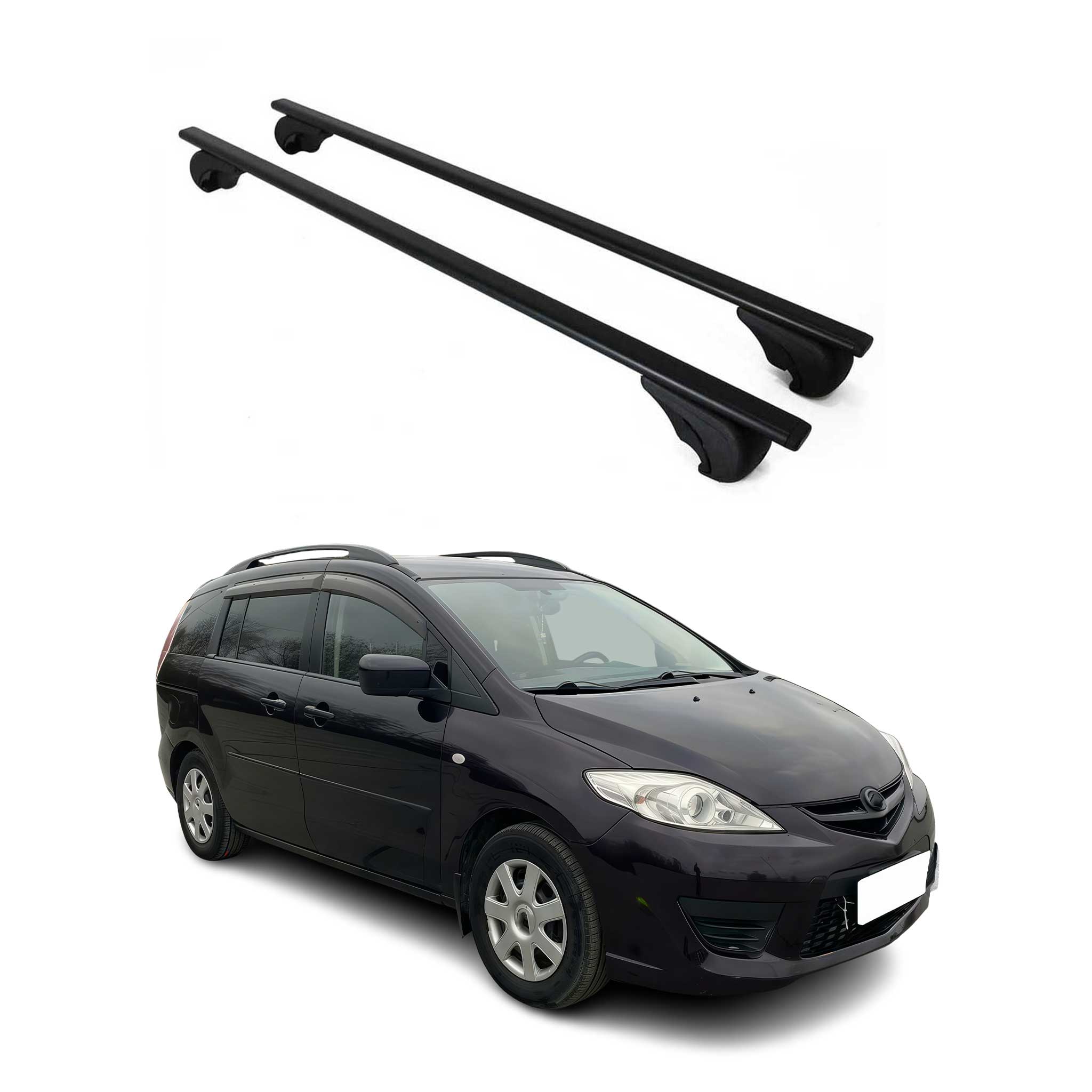 Dachträger Grundtäger für Mazda 5 / Premacy 2005-2010 75kg Metall Schwarz 2 tlg