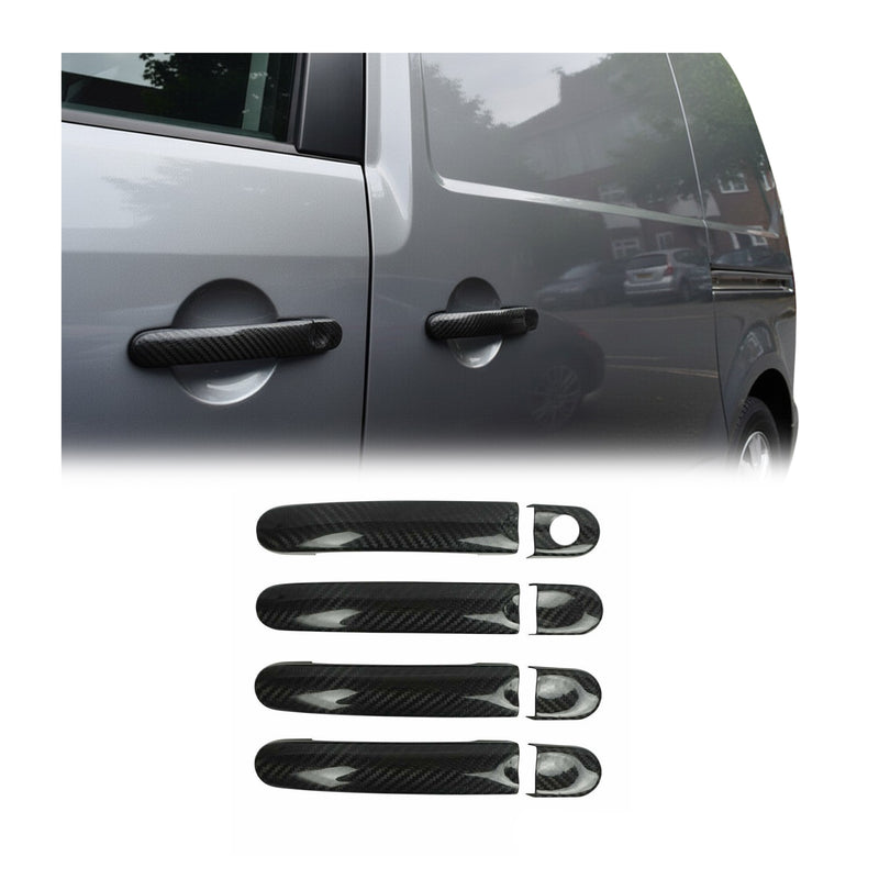 Türgriff Blende Türgriffkappen für VW Touran 2003-2015 Kohlefaser Schwarz 8tlg