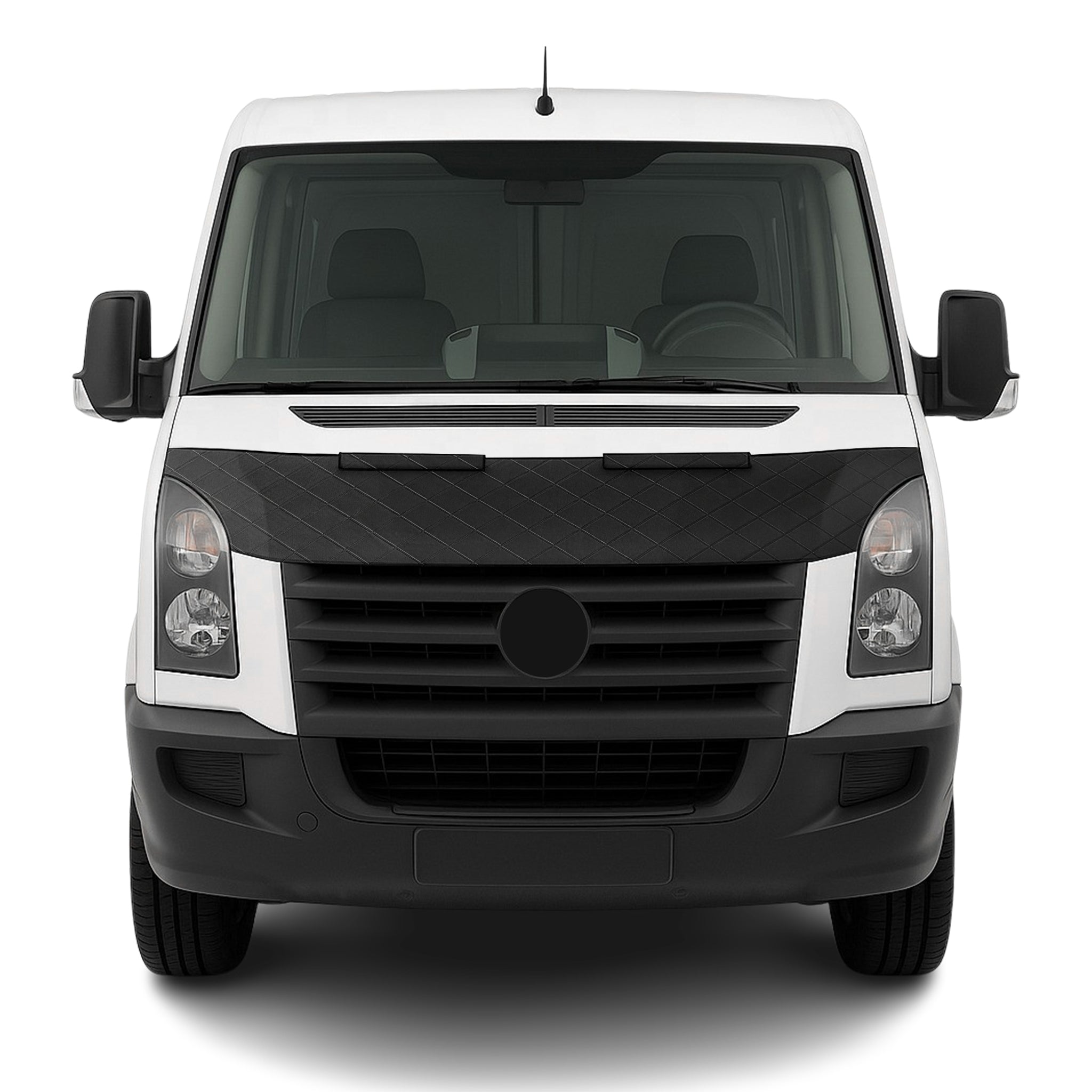 Schwarz Halb Haubenbra Steinschlagschutz Bonnet Bra für VW Crafter 2006-2017