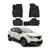 OMAC Gummimatten Fußmatten für Renault Captur 2013-2019 TPE Automatte Schwarz 4x