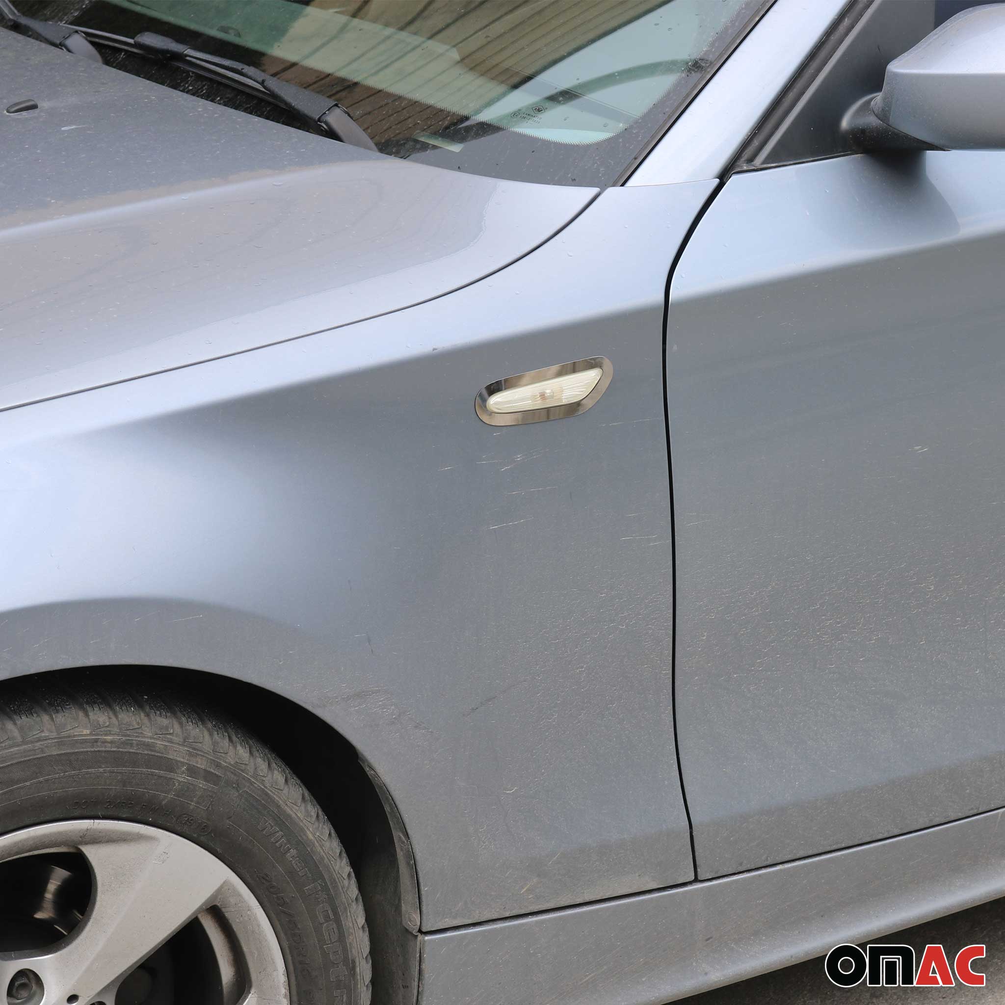 Blinkerrahmen Signalblende Seitenblinker für BMW 3er E91 2005-2013 Edelstahl 2x