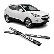 Edelstahl Seitenschweller Schwellerrohre für Hyundai Tucson 2004-2009 Schwarz