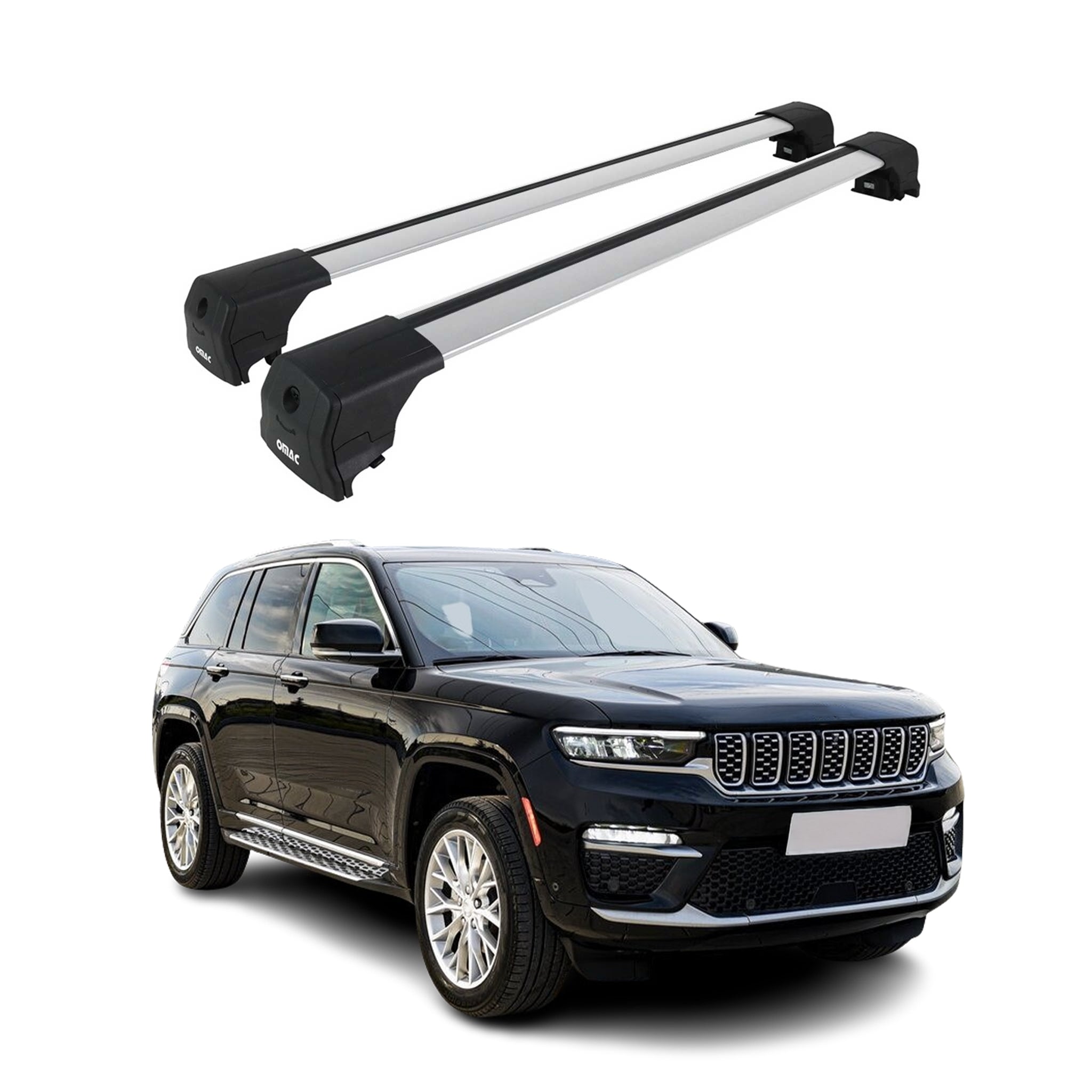 Dachträger Gepäckträger für Jeep Compass 2017-2025 Aluminium Silber 2tlg