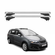Menabo Dachträger Grundtäger für Seat Alhambra 7N 2015-2020 Aluminium Silber 2x