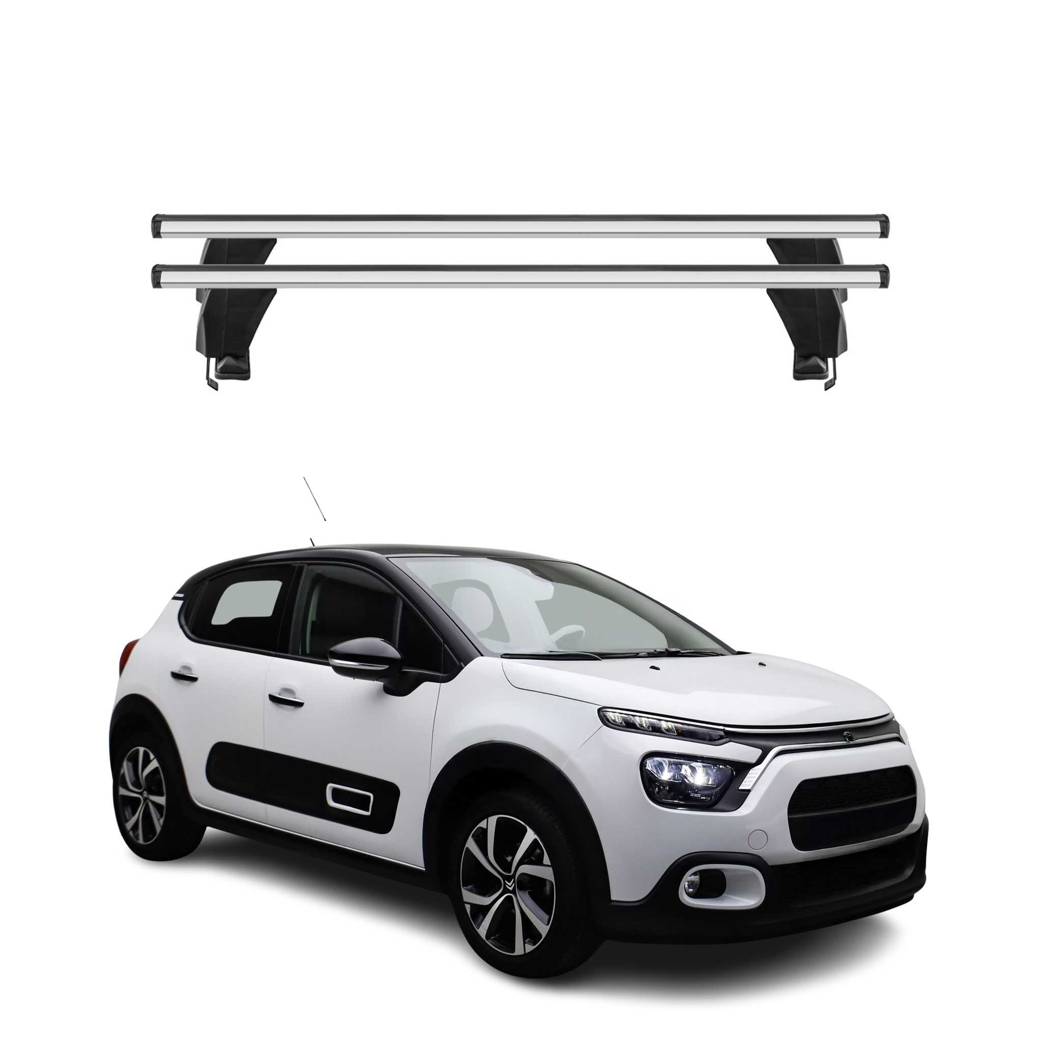 Menabo Dachträger Grundträger für Citroën C3 IV 2024-2026 Alu Grau 2tlg