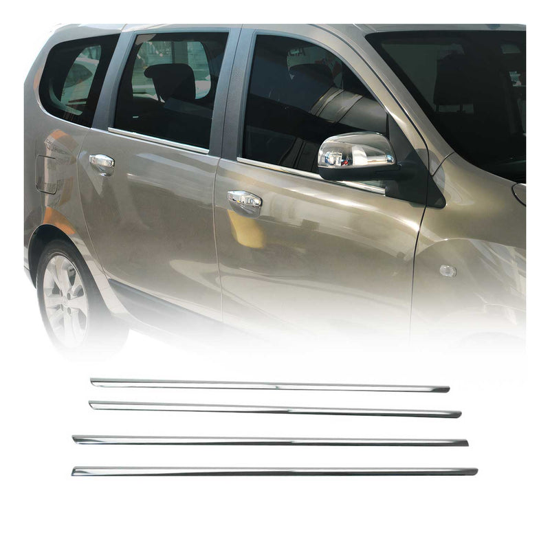 Fensterleisten Zierleisten für Dacia Lodgy 2012-2024 Edelstahl Chrom 4tlg
