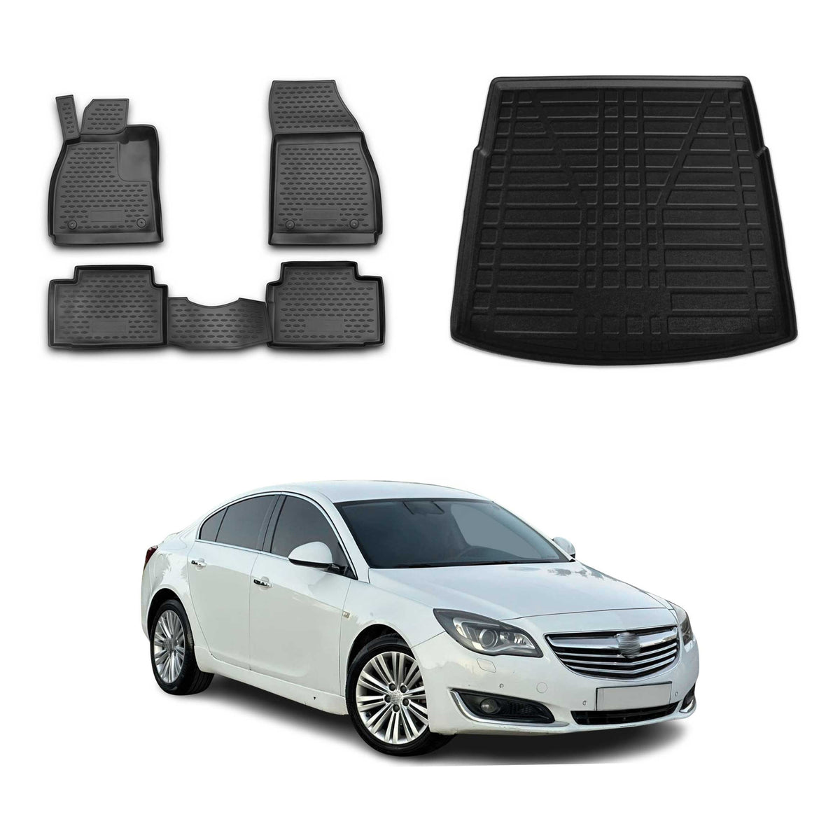 OMAC Fußmatten & Kofferraumwanne Set für Opel Insigna Sports Tourer 2009-2017