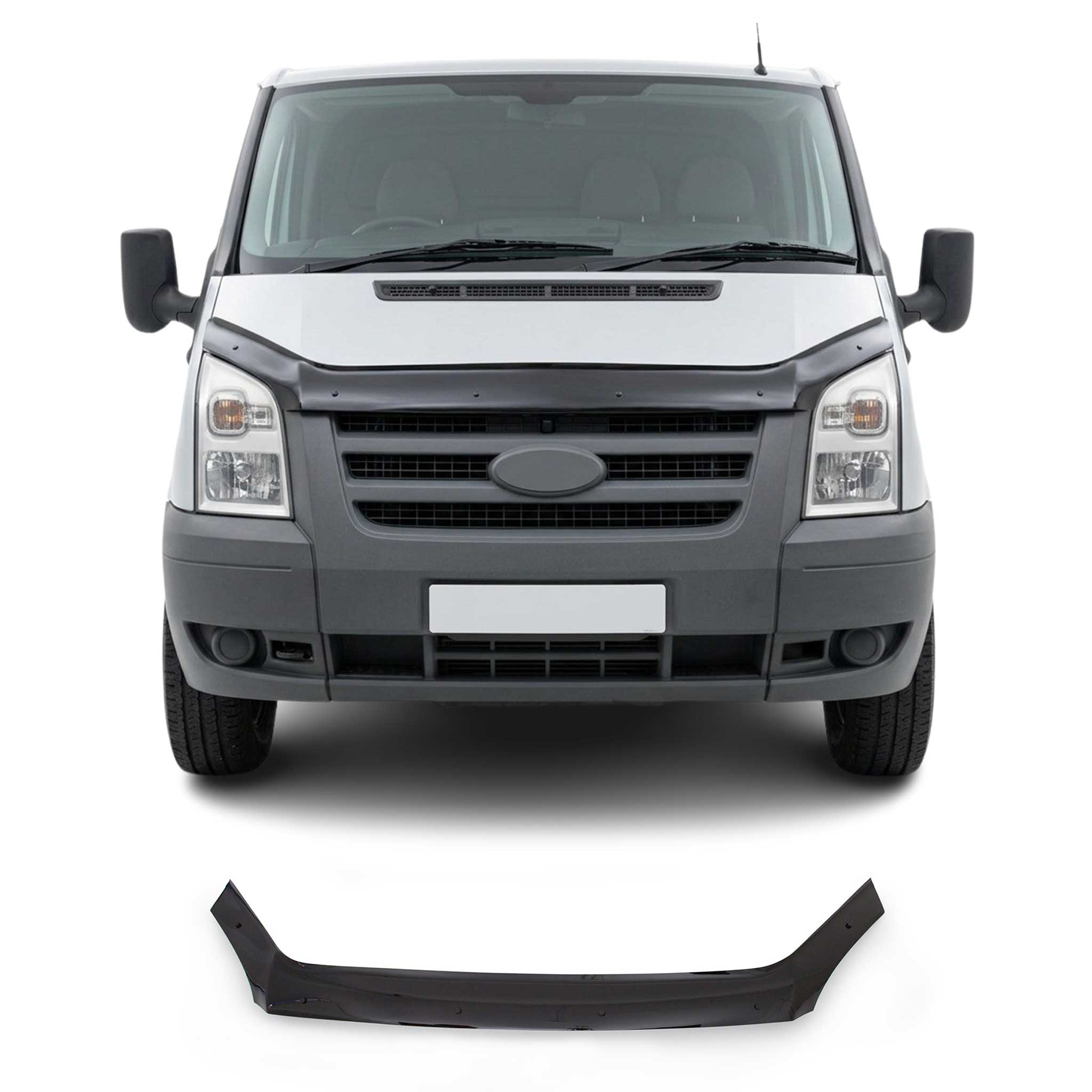 Für Ford Transit 2006-2014 Motorhaube Deflektor Insekten Schwarz