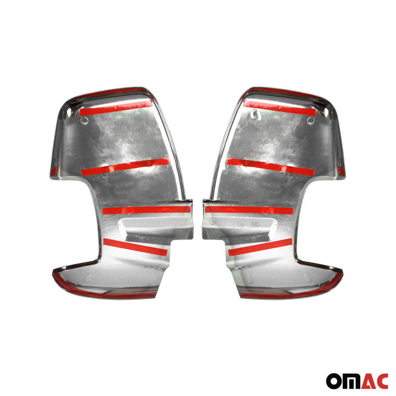 Spiegelkappen Spiegelabdeckung für Ford Transit 2014-2025 Chrom ABS Matt 2tlg