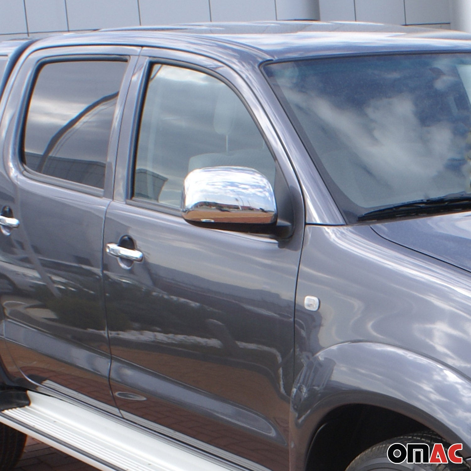 Spiegelkappen Spiegelabdeckung für Toyota Fortuner 2005-2015 Edelstahl Chrom