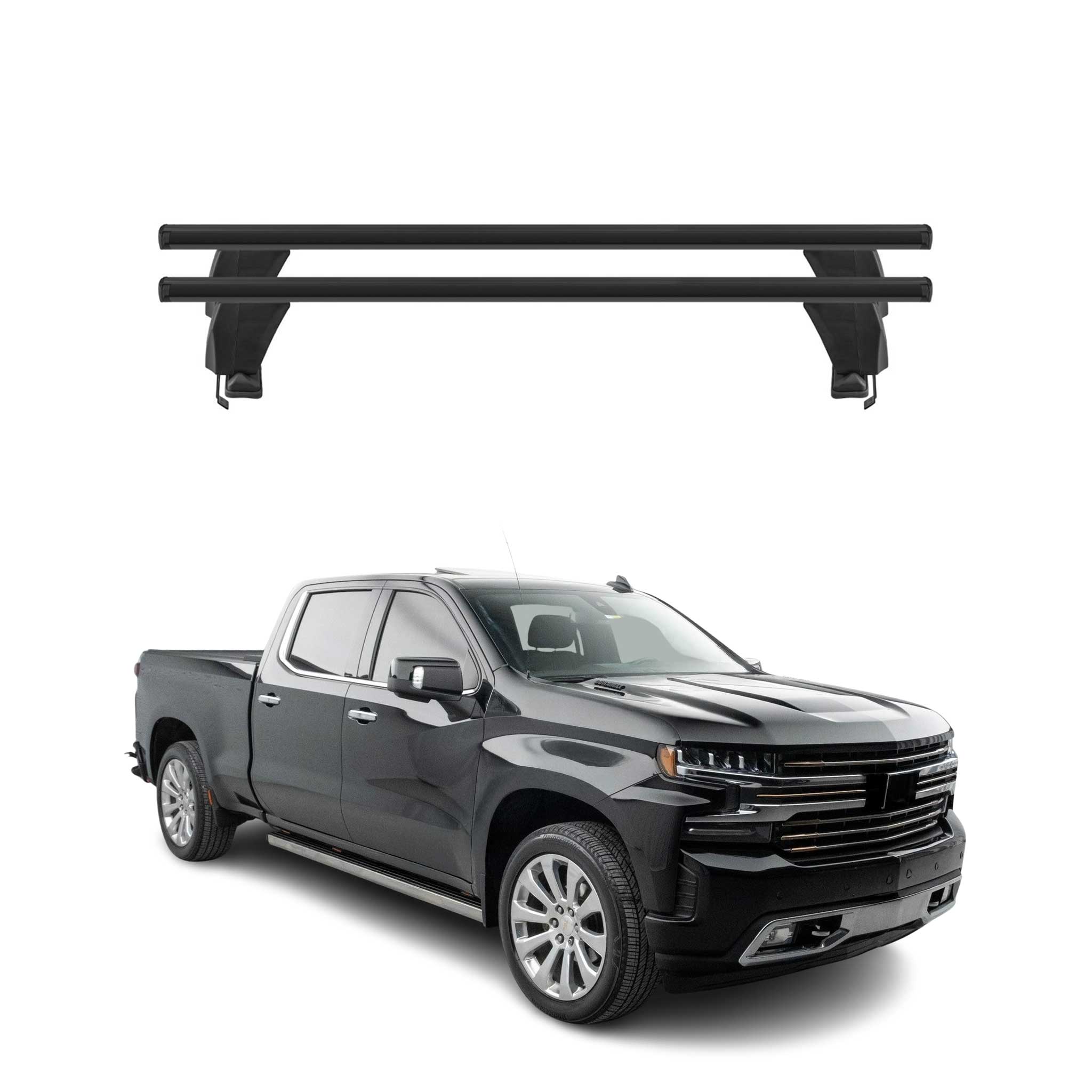 Menabo Dachträger Grundtäger für Chevrolet Silverado 2019-2026 ABE Alu Schwarz