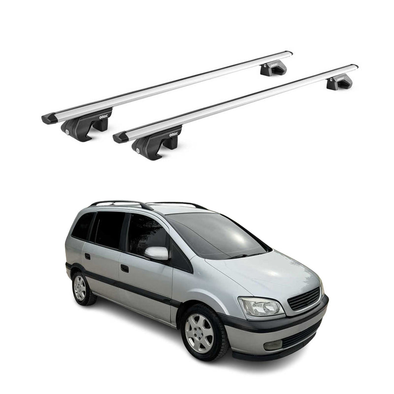 Dachträger Grundtäger für Opel Zafira A 1999-2005 90kg Alu Silber 2 tlg ABE