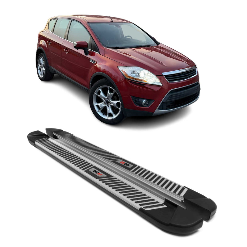 Trittbretter Seitenbretter Seitenschweller für Ford Kuga 2008-2013 Alu Schwarz