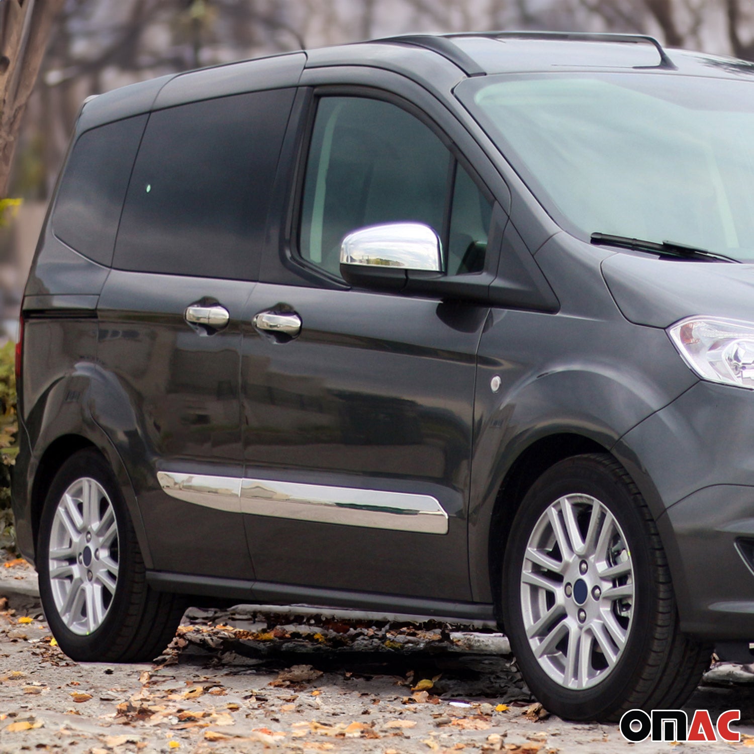 Seitentürleiste Türschutz für Ford Tourneo Transit Courier 2014-2024 Chrom 4x