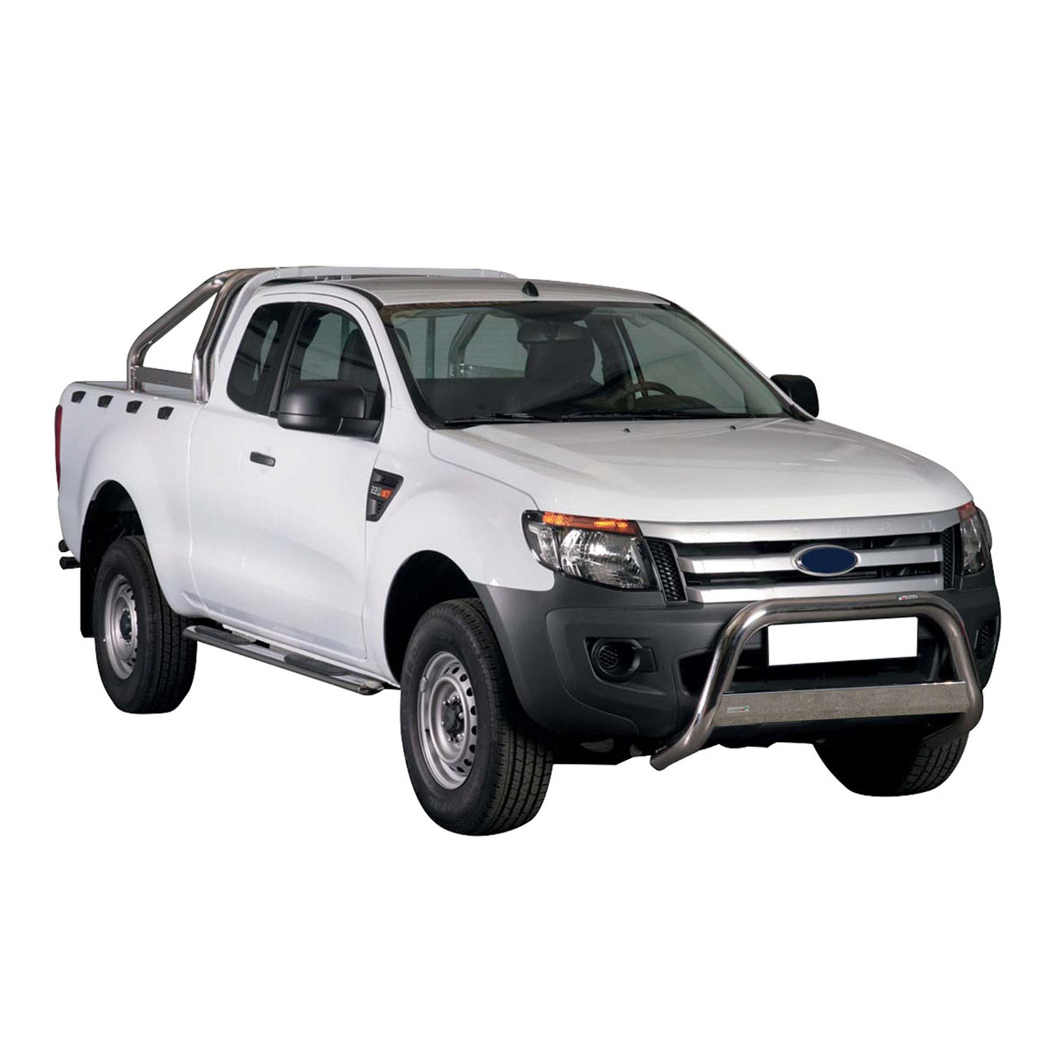Frontbügel Frontschutzbügel für Ford Ranger 2012-2015 ø63mm Stahl Silber Schutz