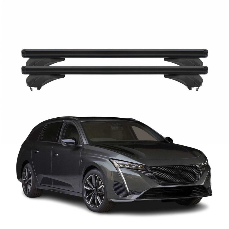 Menabo Dachträger für Peugeot 308 III Kombi 2021-2025 Aluminium Schwarz 2 tlg