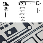 Innenraum Dekor Cockpit für Renault Kangoo 1997-2017 Piano Schwarz Optik 13tlg
