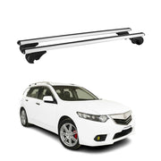 Dachträger Grundtäger für Acura TSX Sportwagon 2010-2014 75kg Alu Silber 2 tlg