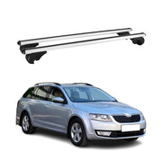 Dachträger Grundtäger für Skoda Octavia mk3 Kombi 2013-2020 75kg Alu Grau 2x