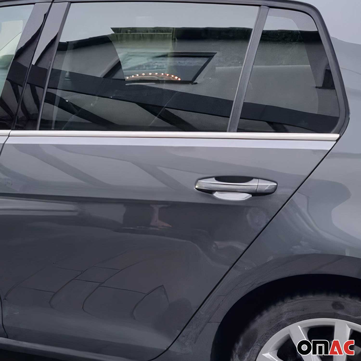 Fensterleisten Zierleisten für VW Golf 2012-2019 Gebürstet Edelstahl Chrom 4tlg