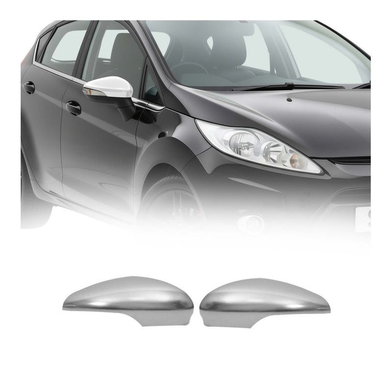 Spiegelkappen für Ford Fiesta / B-Max 2008-2017 Satin Chrom ABS 2x