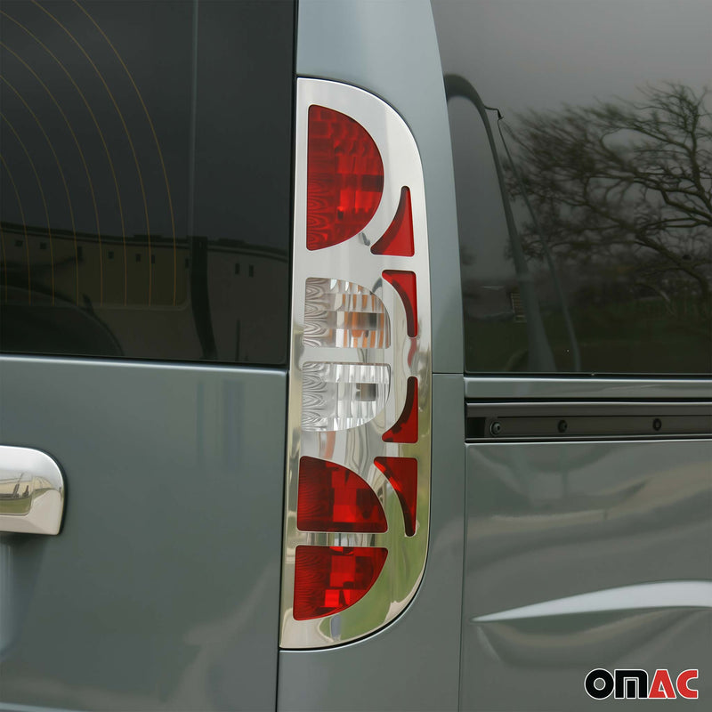 Rücklicht Leisten Heckleuchte für Fiat Doblo 2006-2010 L+R Edelstahl Silber 2tlg