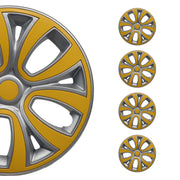 4x Radblenden Radkappen Radzierblenden für 15" Zoll Stahlfelgen Silber Gelb