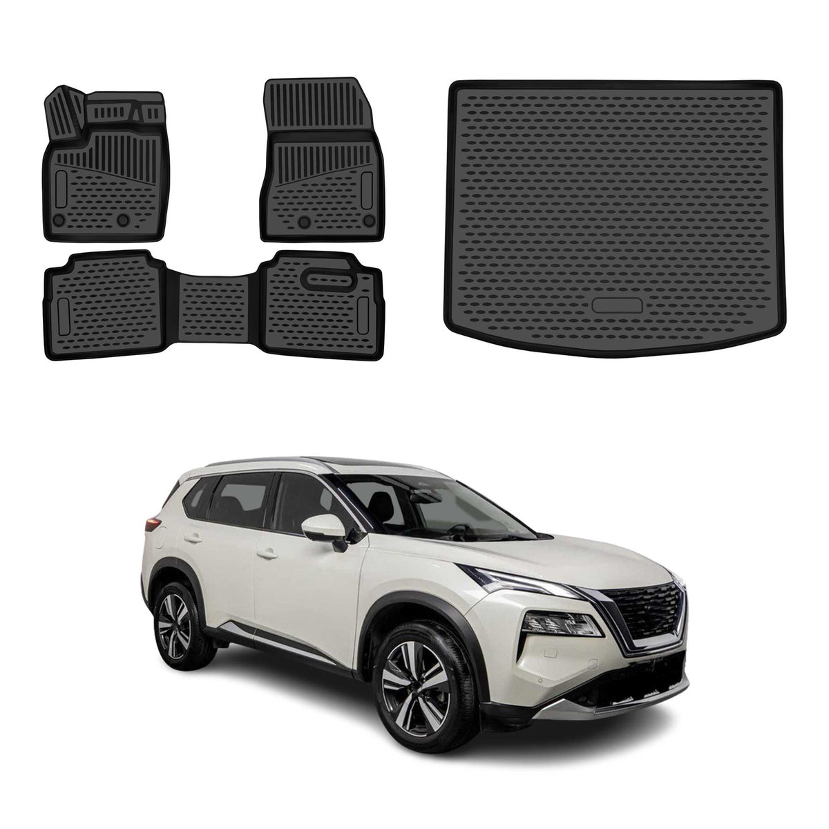 Fußmatten & Kofferraumwanne Set für Nissan X-Trail T33 IV 2022-2026 Petrol