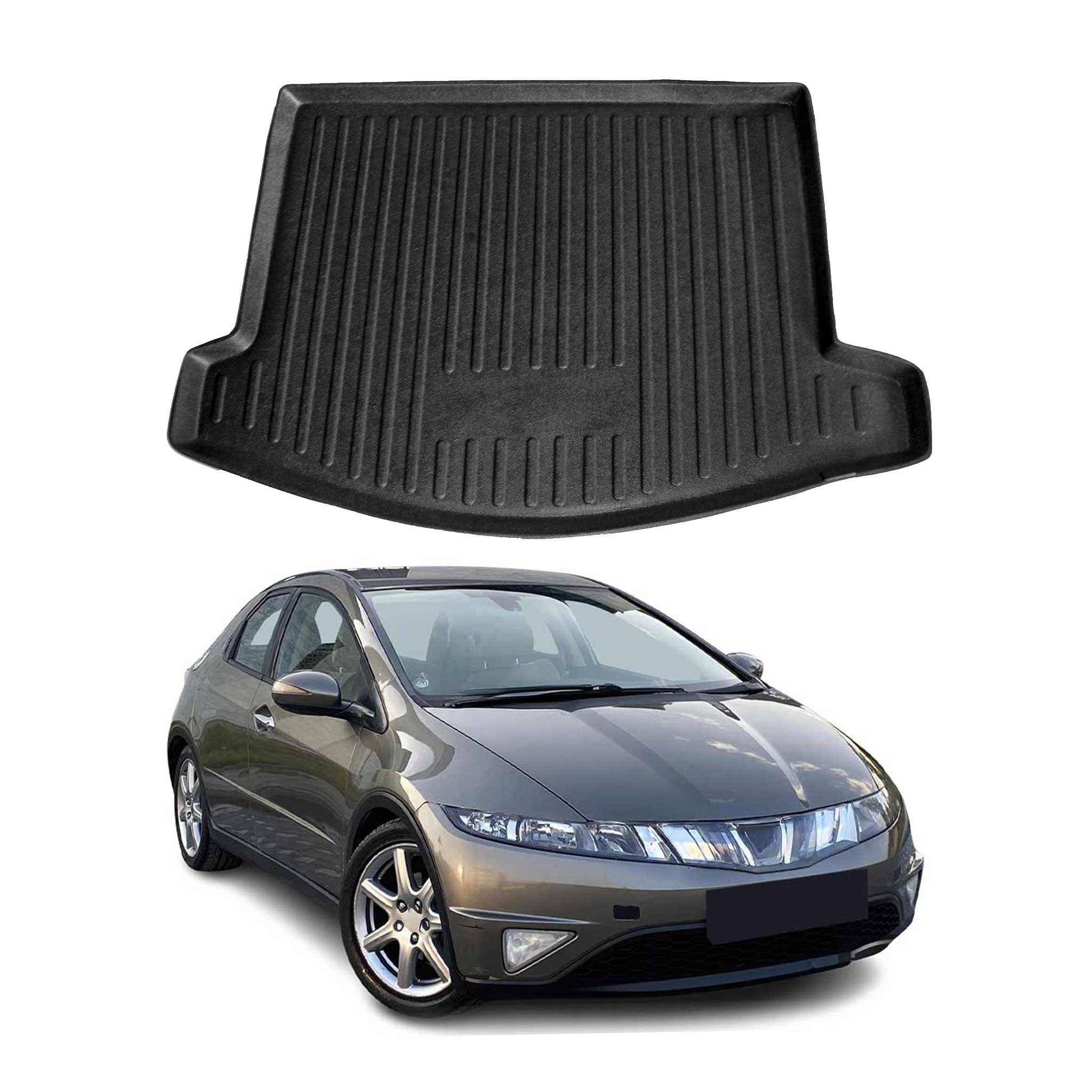 Kofferraumwanne Laderaumwanne für Honda Civic 2006-2011 Schrägheck 5tür Gummi