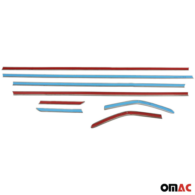 Fensterleisten Zierleisten für Ford Focus mk3 Schrägheck C346 2011-18 Dunkel 8x