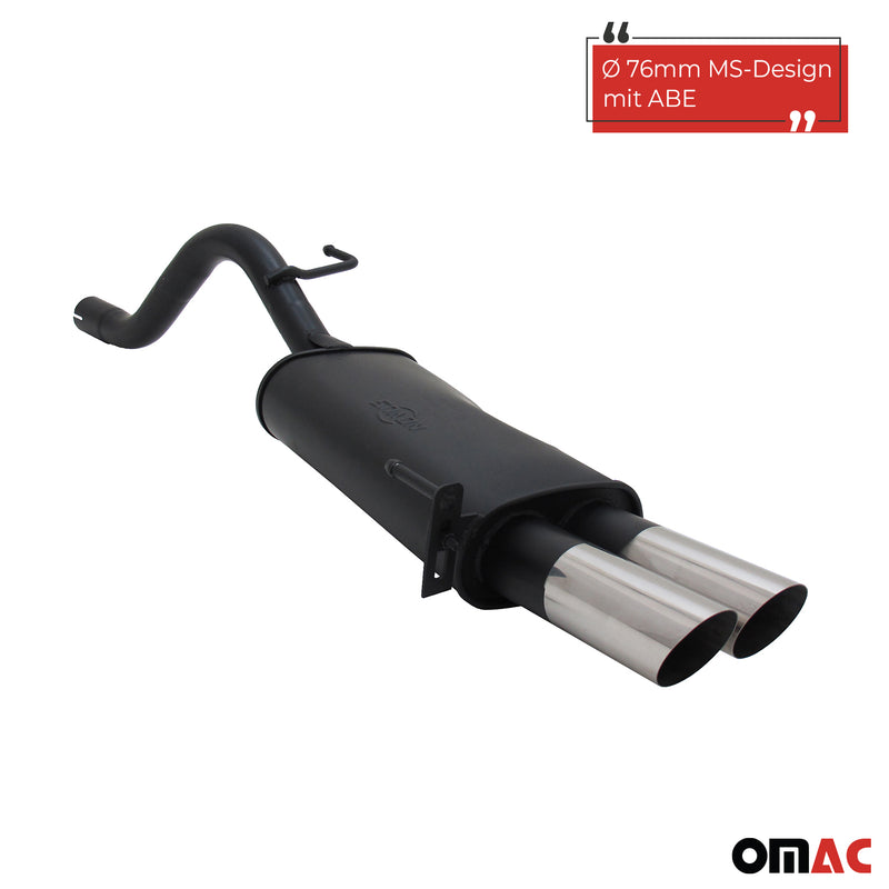 Novus Sportauspuff für Fiat Grande Punto 199 2x76mm MS-Design  mit ABE