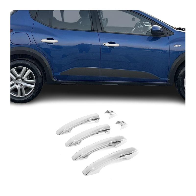 Türgriff Blende Türgriffkappen für Dacia Sandero 2021-2025 Edelstahl Silber 5tlg