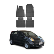 OMAC Gummi Fußmatten für Nissan Note 2012-2016 Automatten Gummi Schwarz 4tlg