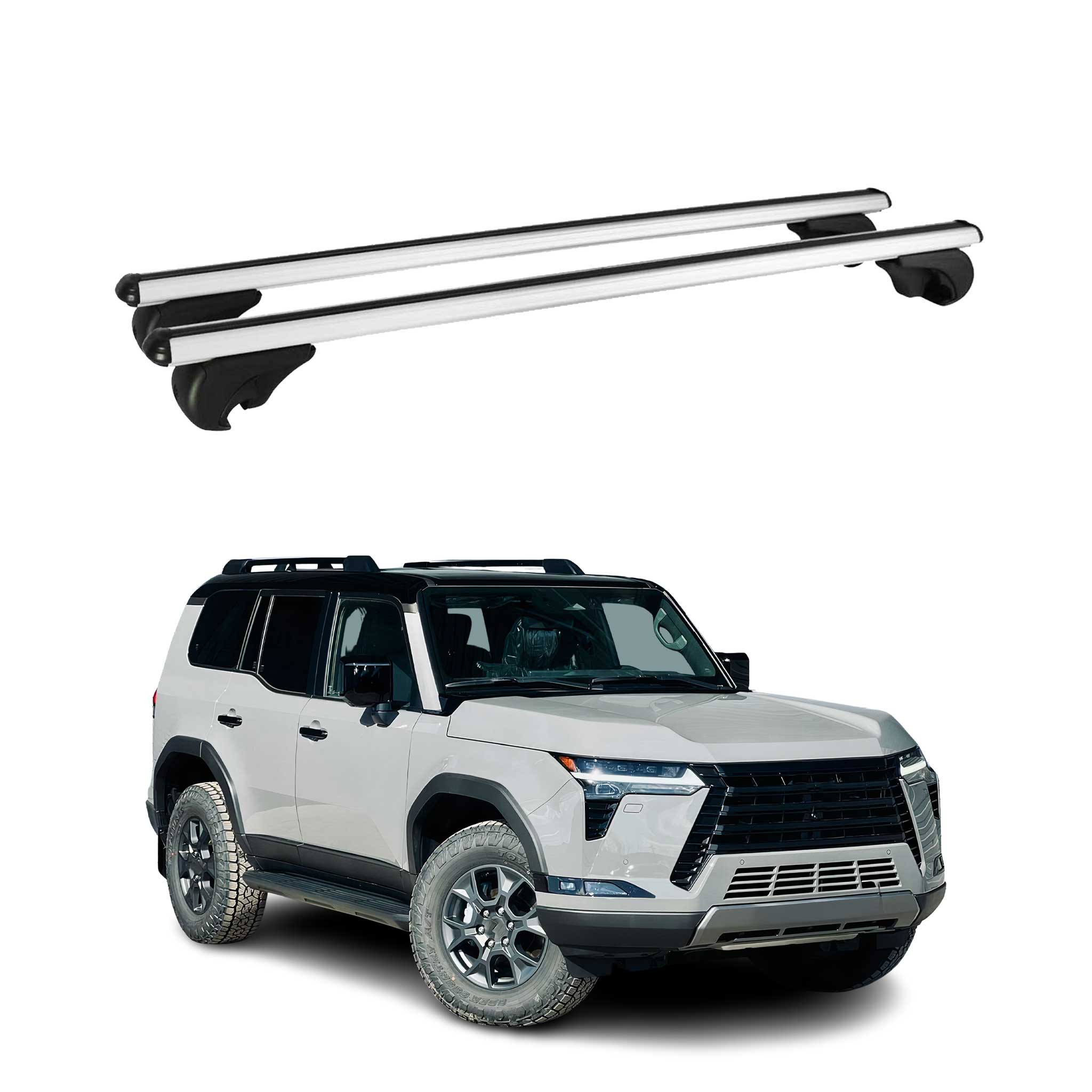 Dachträger Grundtäger für Lexux GX III 2024-2026 75kg Aluminium Silber 2 tlg