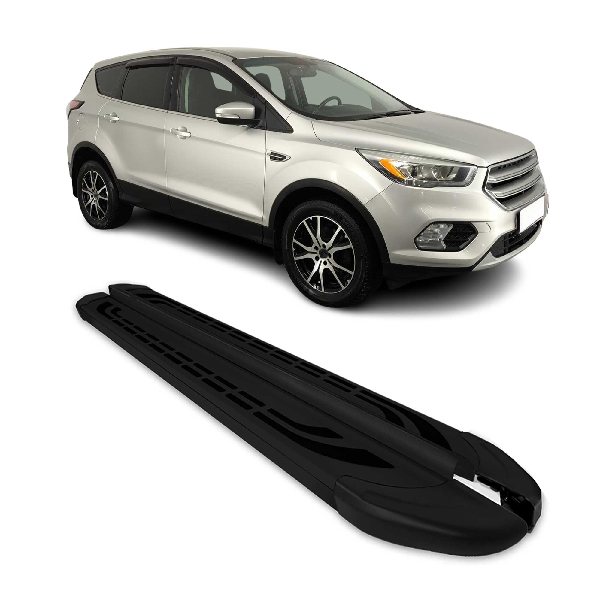 Trittbretter Seitenschweller für Ford Kuga II ST-Line 2016-2019 Schwarz 2 tlg